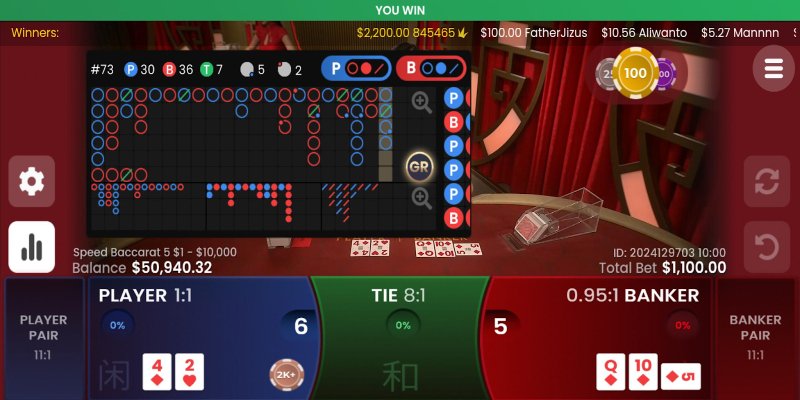 Game bài baccarat với cách chơi thú vị để cược thủ tham gia